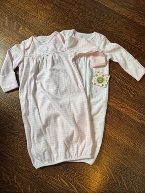 Little Me Pale Pink Stripe & Stars Gown Sleep Sack Set